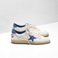 Golden Goose BallStar Sneakers Upper In Calf Leather Blue Men