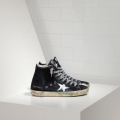 Golden Goose Francy Sneakers In Denim With Leather Star Men