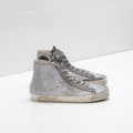 Golden Goose Francy Sneakers In Suede Silver Men