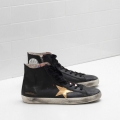 Golden Goose Francy Sneakers Star In Laminated Leather Black Men