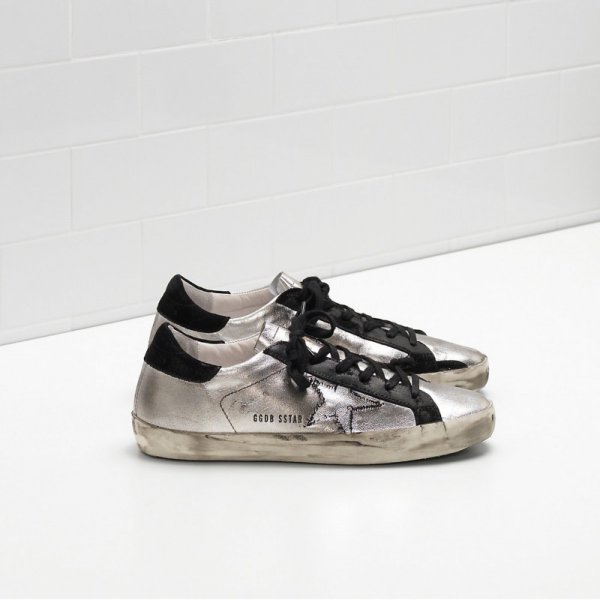 Golden Goose Super Star Sneakers In Sliver Women