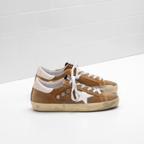 Golden Goose Super Star Upper In Velvet Brown Men