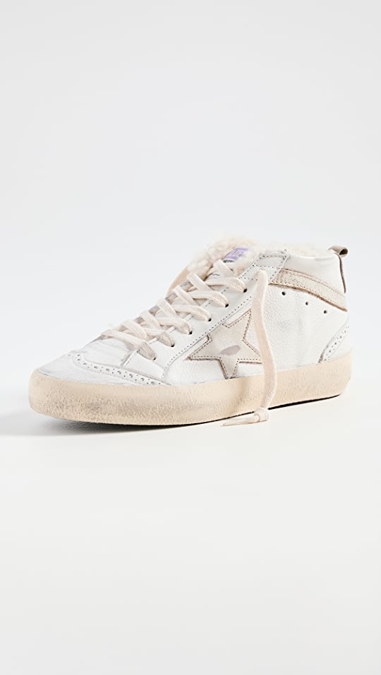 Mid Star Nappa Upper Shiny Leather Star Sneakers