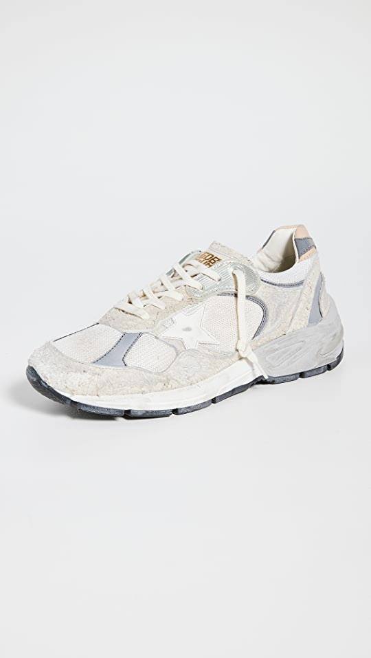 Running Dad Net and Suede Upper Leather Sneakers